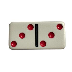 Double Nine Dominoes Replacement Tile Double 3 Color Dot Vintage 1998 mq